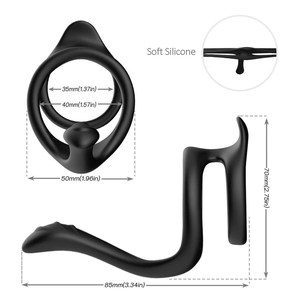 Tornado double ring locking fine ring for Longer Harder Stronger Erection;  Improve Sexual Performance;  Sex Toys for Men Massager Adult Sex Toys for Men Penis Ring for Men Couples Pleasure;