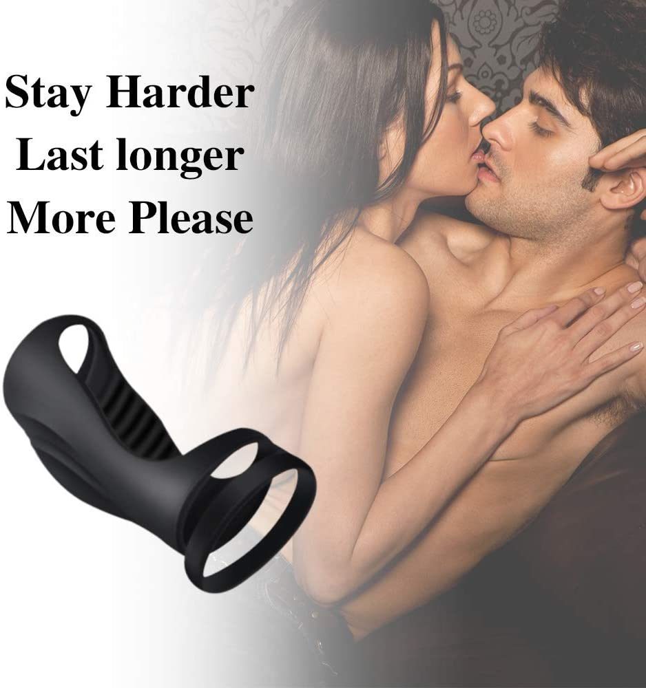 Tornado double ring locking fine ring for Longer Harder Stronger Erection;  Improve Sexual Performance;  Sex Toys for Men Massager Adult Sex Toys for Men Penis Ring for Men Couples Pleasure;