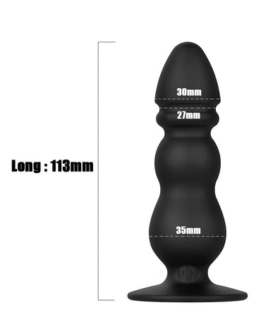 Portable USB Charging Tool Wireless Remote Control 9 Speeds Massaging for Men Gay Electric Beads Vibrate Smooth Silionce Plug for Male Beginners Quiet Tool for Sex;  Tshirt D3G