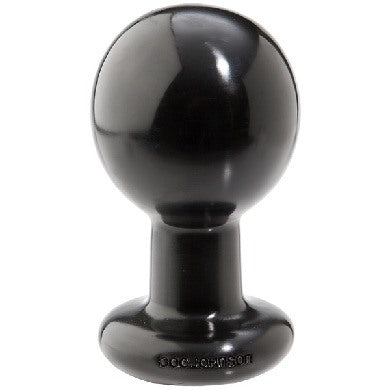 Round Butt Plug Large - Black