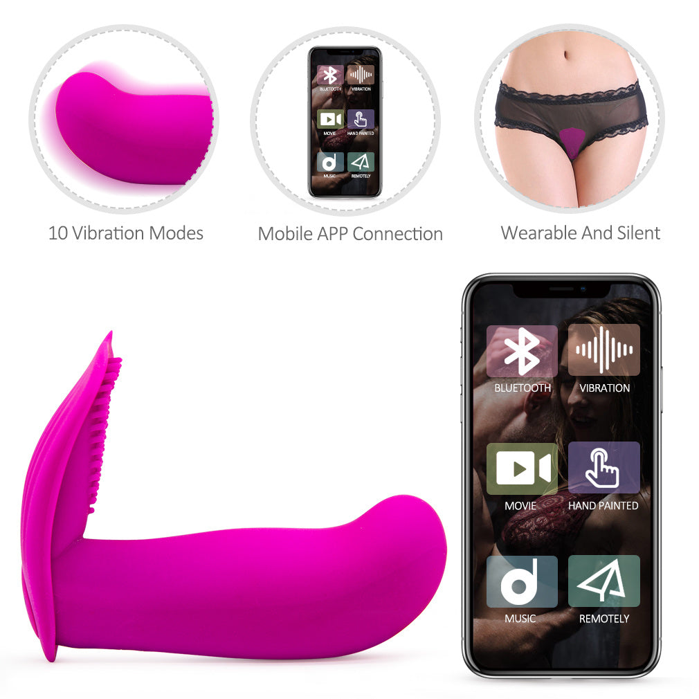 Wearable Panty Vibrator and Adult Sex Toys with APP Remote Control;  Clitoral Vibrator Stimulator Sexual Pleasure Tools for Women