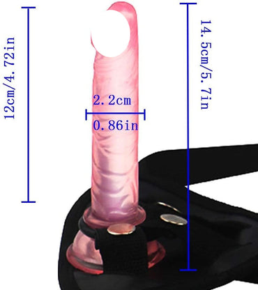 Real 19cm double head strapless feeling with adjustable elastic band and universal waistline material for portable adult toys  Waterproof and Easy to Clean;