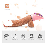 Silicone Soft Penis;  Sucker And Vibrator Remote Control 7 vibration modes; thrusting Dil-do toy for Women with 8 Vibrating Modes Silicone Dil-do Vibrator with Strong Suction Cup toy