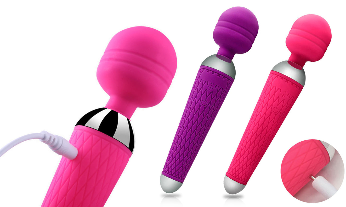 USB Charge 10 Speeds G-Spot Vibrator Wand Massager