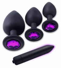 Anal Plug Set 3 Pcs Jewel Butt Plug Anal Sex Toys Silicone But Plug for Men Women Anal Plugs Trainer Gay Sex Toys Sex Massager Butt Plug Tail Anal Toys  Black Plug Anal