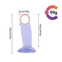 Mini Didos 5inch Waterproof Realistic Didlo with Suction Cup Amal Plugs Training Massage Toys for Adult Soft Feeling Didlo with Suction Cup Diliddo for Women Realistic Didlo Toy for Women Strong