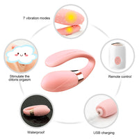 Wireless Remote Vibrators G Spot U Shape Stimulator Sex Toys for Couple Resonance Vibrator Adult Masturbator Remote U-Shape Wearable Powerful Low-Noise Vibrator Wand Body Sensitive G Spot