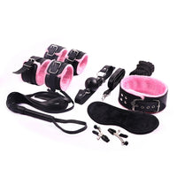 BDSM Bondage Set; Erotic Bed Games; Adults Handcuffs; Nipple Clamps; Whip Spanking Anal Plug Vibrator SM Kit; Sex Toys For Couples