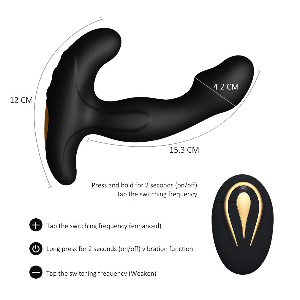 Flapping Anal Vibrator with Remote Control;  Prostate Massager Adult Sex Toys for Men Anal Vibrator Prostate Massager;  Remote Control Sex Toy with 12 Vibrating Modes;  Butt Plug for Men Couples