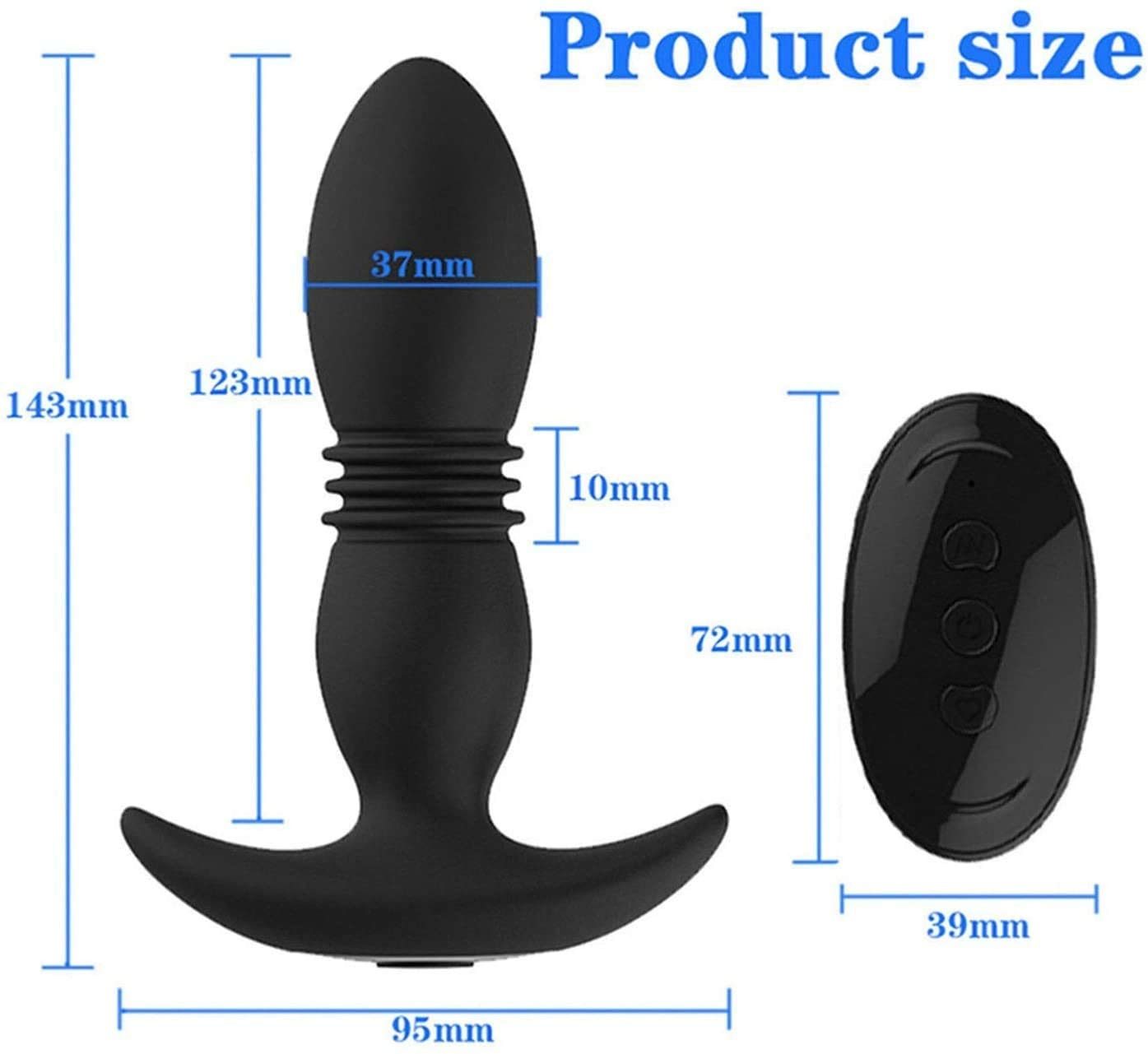 Anal Bead 10 Modes Adult Sex toys with Remote Control -Anal Stimulator Vibrating Anus Plug for Men;  Women and Couples Butt Plug;  Soft Silicone Anal Plug Sex Toy for Men;  Women and Couple