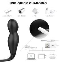 Prostate Massager MassagerRVibrating Prostatic Massagerr For Men Silicone Waterproof Wireless Remote Control Male Prostate Massager Wireless Remote Control USB Rechargeable Vibrator Masturbater Large